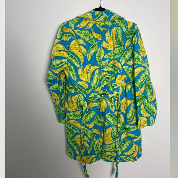 ⭐️Banana Fruit Trench Coat Hipster Boho Beach Bohemian Artsy Snack Hippie Jacket - Picture 5 of 5